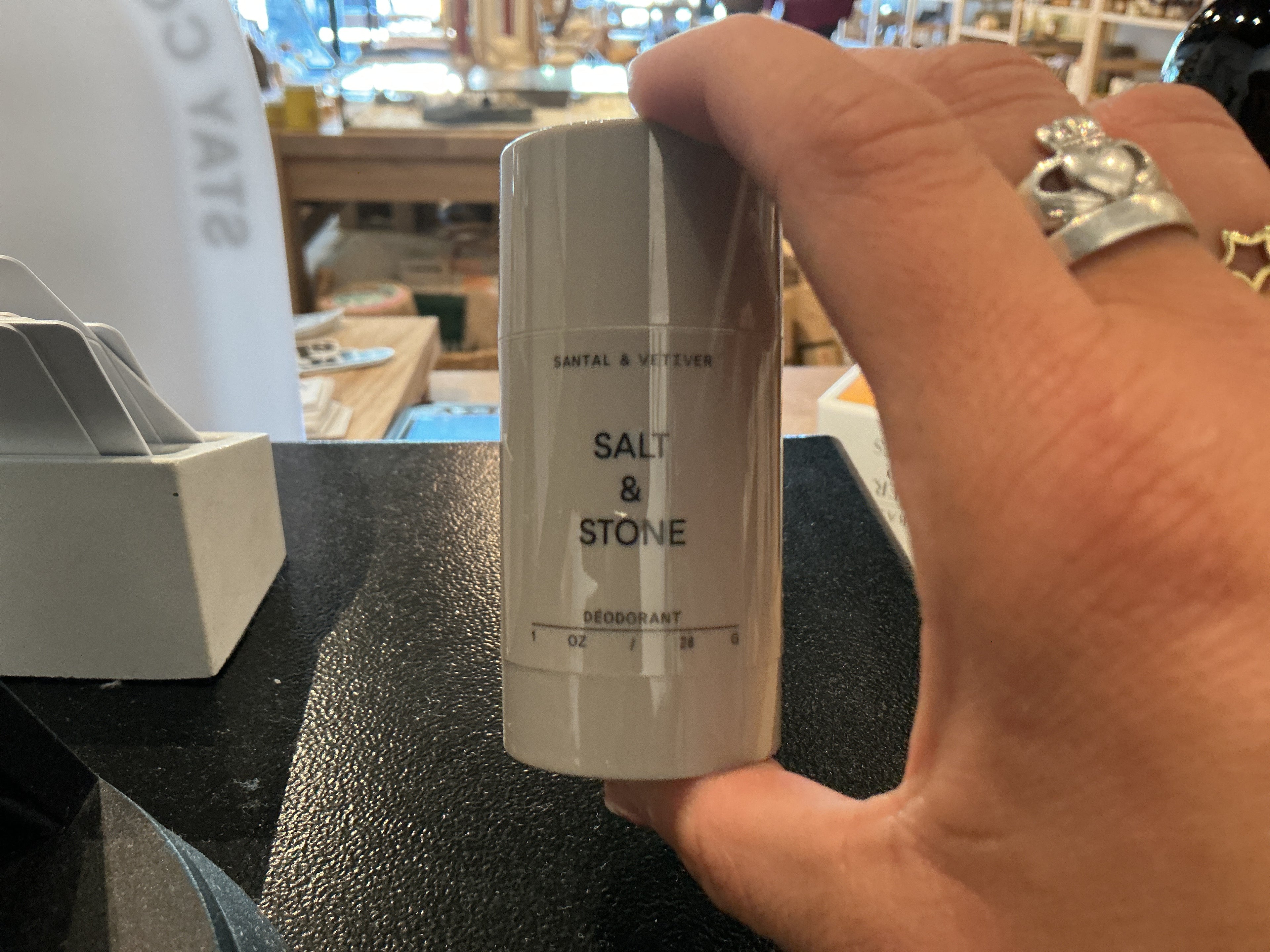 Salt & Stone, Mini Deodorant | Santal + Vetiver